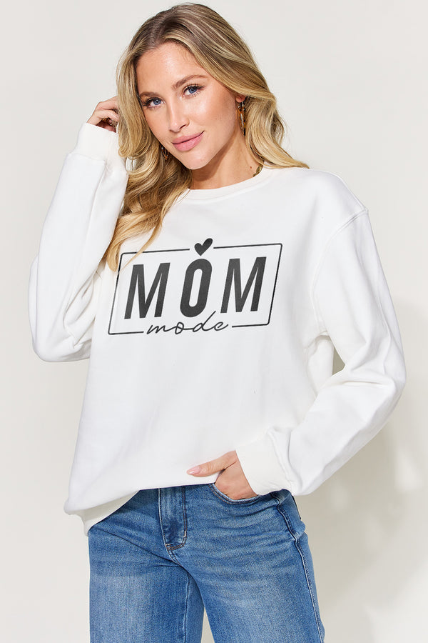 Mom Letter Graphic Long Sleeve Sweatshirt