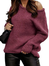 One Shoulder Long Sleeve Sweater - Kenchima 