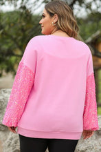 Sequin Round Neck Sweatshirt