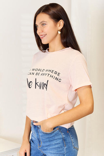 Simply Love Slogan Graphic Cuffed T-Shirt - Kenchima 