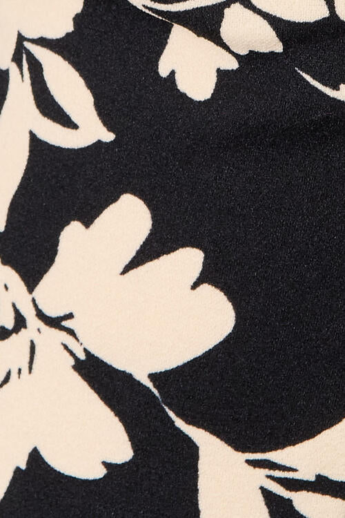 High Waist Floral Flare Pants - Kenchima 