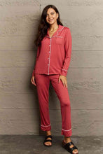 Ninexis Buttoned Collared Neck Top and Pants Pajama Set