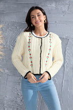 Graphic Cable-Knit Cardigan