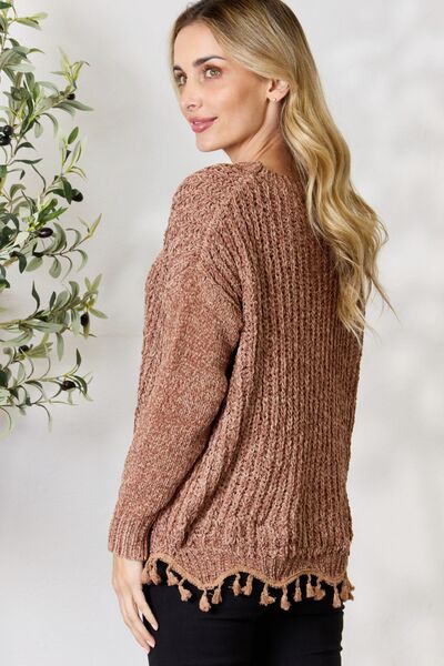 Tassel Trim Sweater