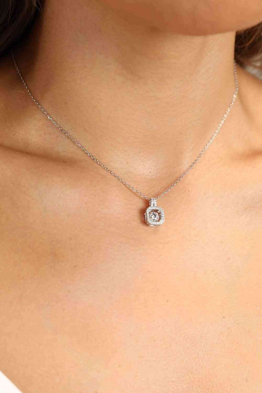 Adored Moissanite 925 Sterling Silver Necklace