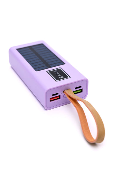 Best Life Solar Powered Portable Charger in Purple