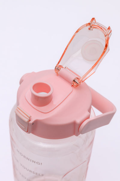Elevated Water Tracking Bottle in Pink