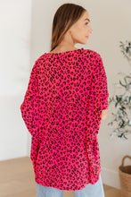 Flashy Blouse in Hot Pink Leopard