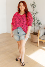 Flashy Blouse in Hot Pink Leopard