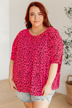 Flashy Blouse in Hot Pink Leopard