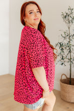 Flashy Blouse in Hot Pink Leopard