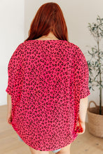 Flashy Blouse in Hot Pink Leopard