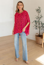 Flashy Blouse in Hot Pink Leopard