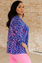 Lizzy Top in Blue Zebra