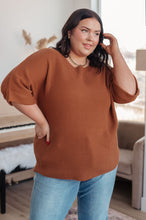 Lotta Love Knitted Sweater Top in Rust