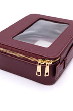 PU Leather Travel Cosmetic Case in Wine