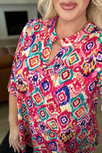 Lizzy Top in Hot Pink Ikat