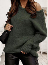 One Shoulder Long Sleeve Sweater - Kenchima 