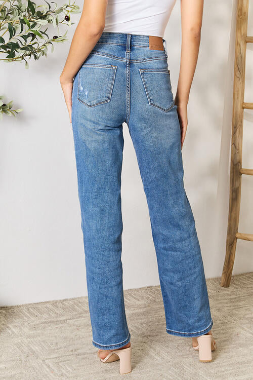 Marie High Waist Distressed Jeans - Kenchima 