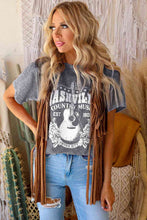 NASHVILLE COUNTRY MUSIC Graphic Round Neck Tee Shirt - Kenchima 