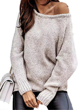 One Shoulder Long Sleeve Sweater - Kenchima 