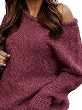 One Shoulder Long Sleeve Sweater - Kenchima 