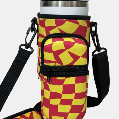 Insulated Tumbler Cup Sleeve With Adjustable Shoulder Strap