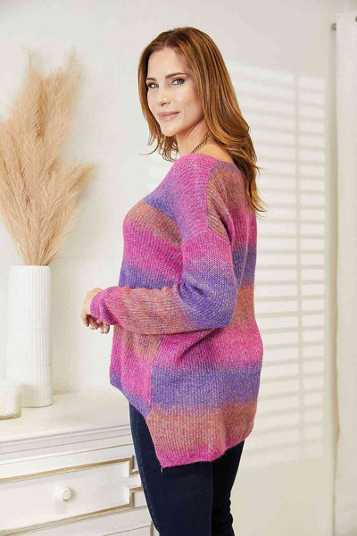 Rib-Knit Pullover sweater