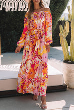 Printed Off-Shoulder Maxi Dress