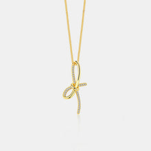Zircon Bow Pendant Necklace