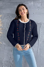 Graphic Cable-Knit Cardigan